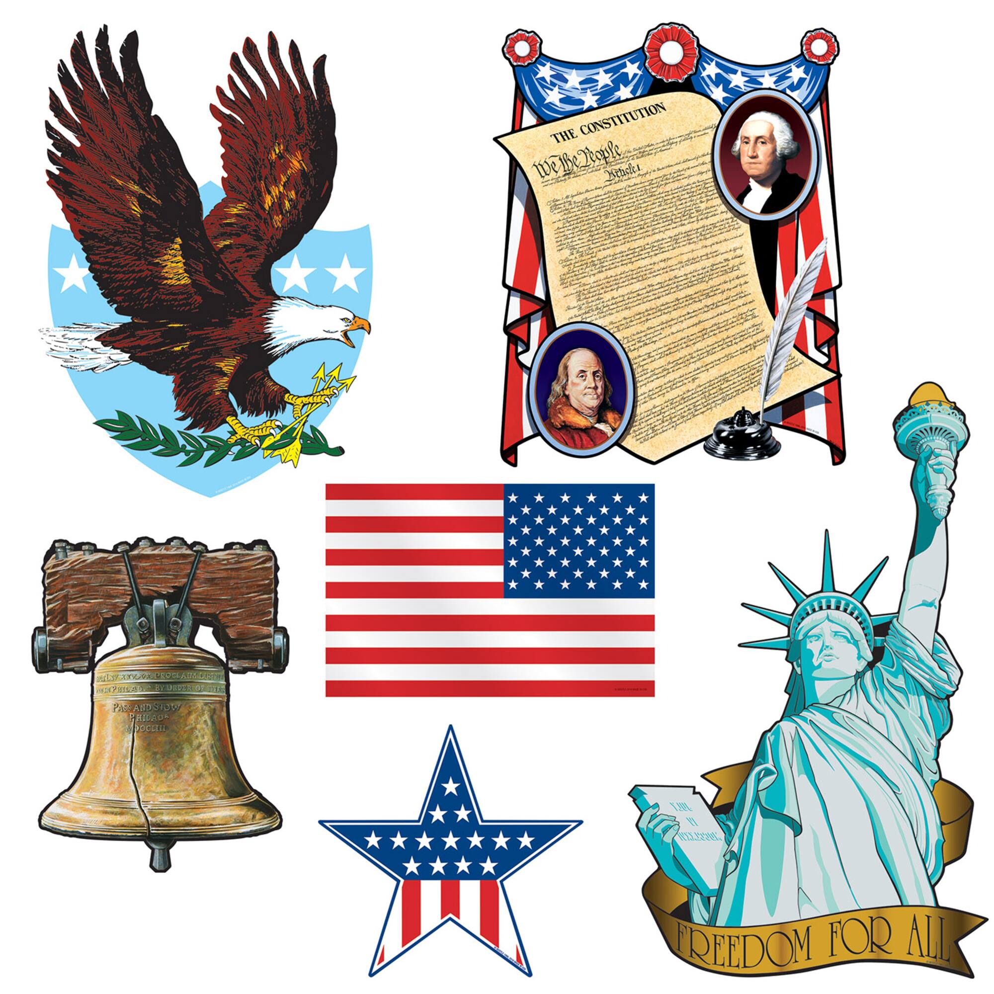 Beistle Patriotic Cutouts, 6ct.